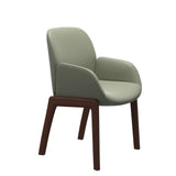 Bay Low Back Dining Chair - Paloma Shadow Green - Walnut - Armchair