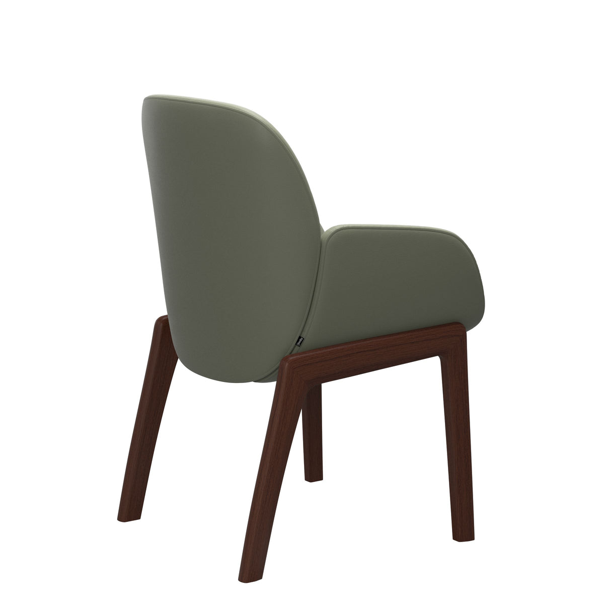 Bay Low Back Dining Chair - Paloma Shadow Green - Walnut - Armchair