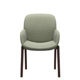Bay Low Back Dining Chair - Paloma Shadow Green - Walnut - Armchair