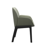Bay Low Back Dining Chair - Paloma Shadow Green - Black - Armchair