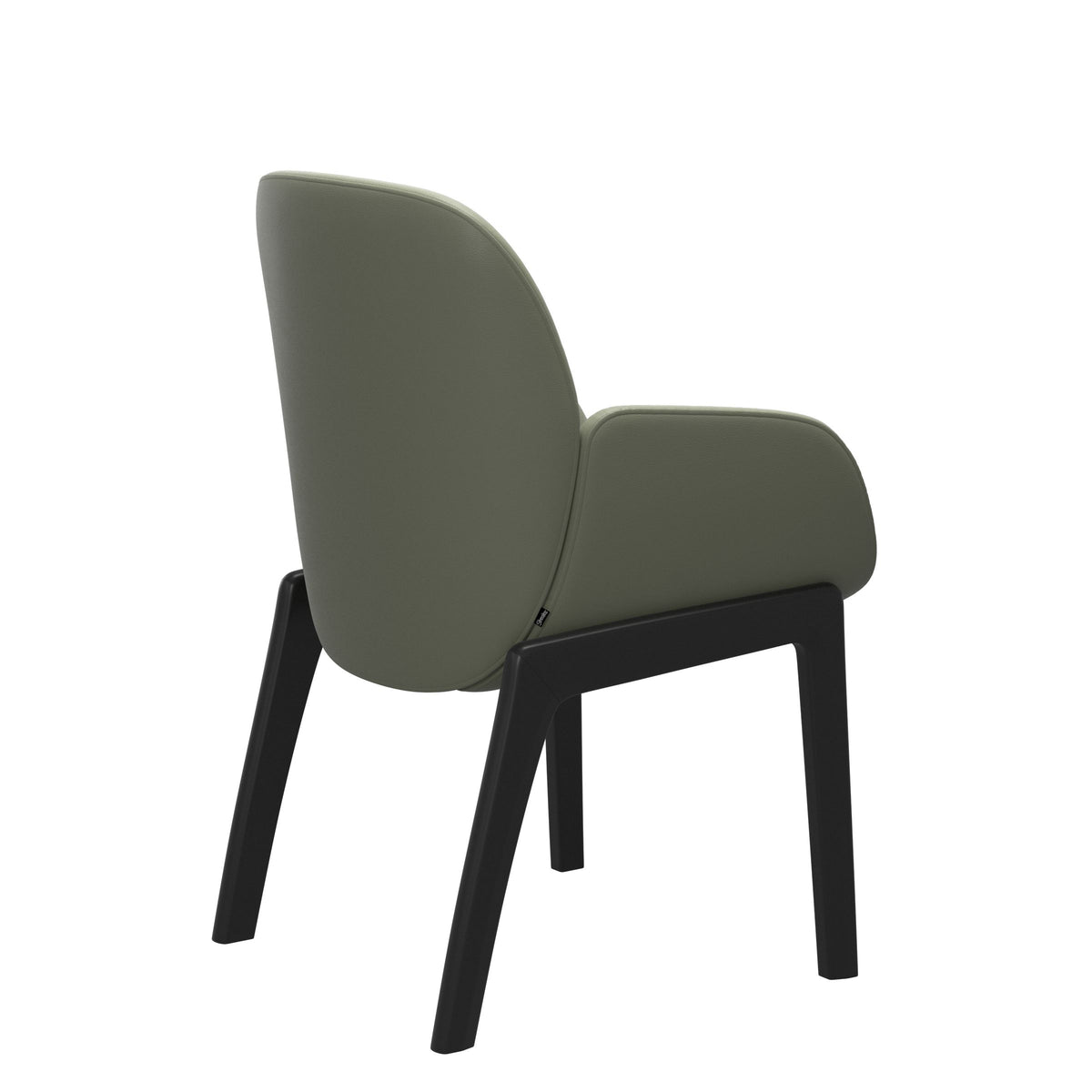 Bay Low Back Dining Chair - Paloma Shadow Green - Black - Armchair