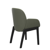 Bay Low Back Dining Chair - Paloma Shadow Green - Black - Armchair