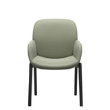 Bay Low Back Dining Chair - Paloma Shadow Green - Black - Armchair