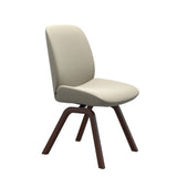 Bay Low Back Dining Chair - Paloma Light Grey - Walnut - Armless