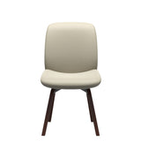 Bay Low Back Dining Chair - Paloma Light Grey - Walnut - Armless