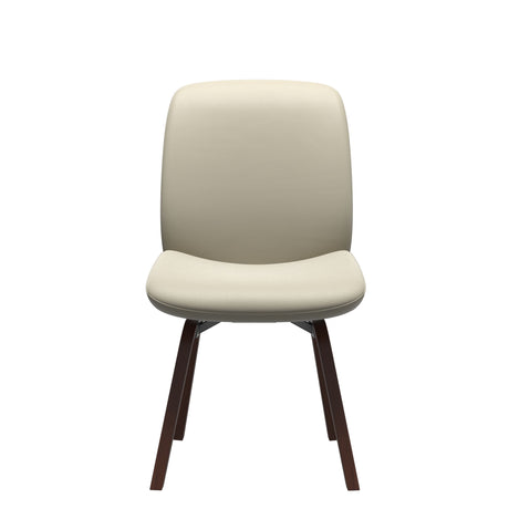 Bay Low Back Dining Chair - Paloma Light Grey - Walnut - Armless