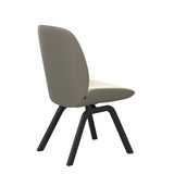 Bay Low Back Dining Chair - Paloma Light Grey - Black - Armless