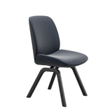 Bay Low Back Dining Chair - Paloma Oxford Blue - Black - Armless