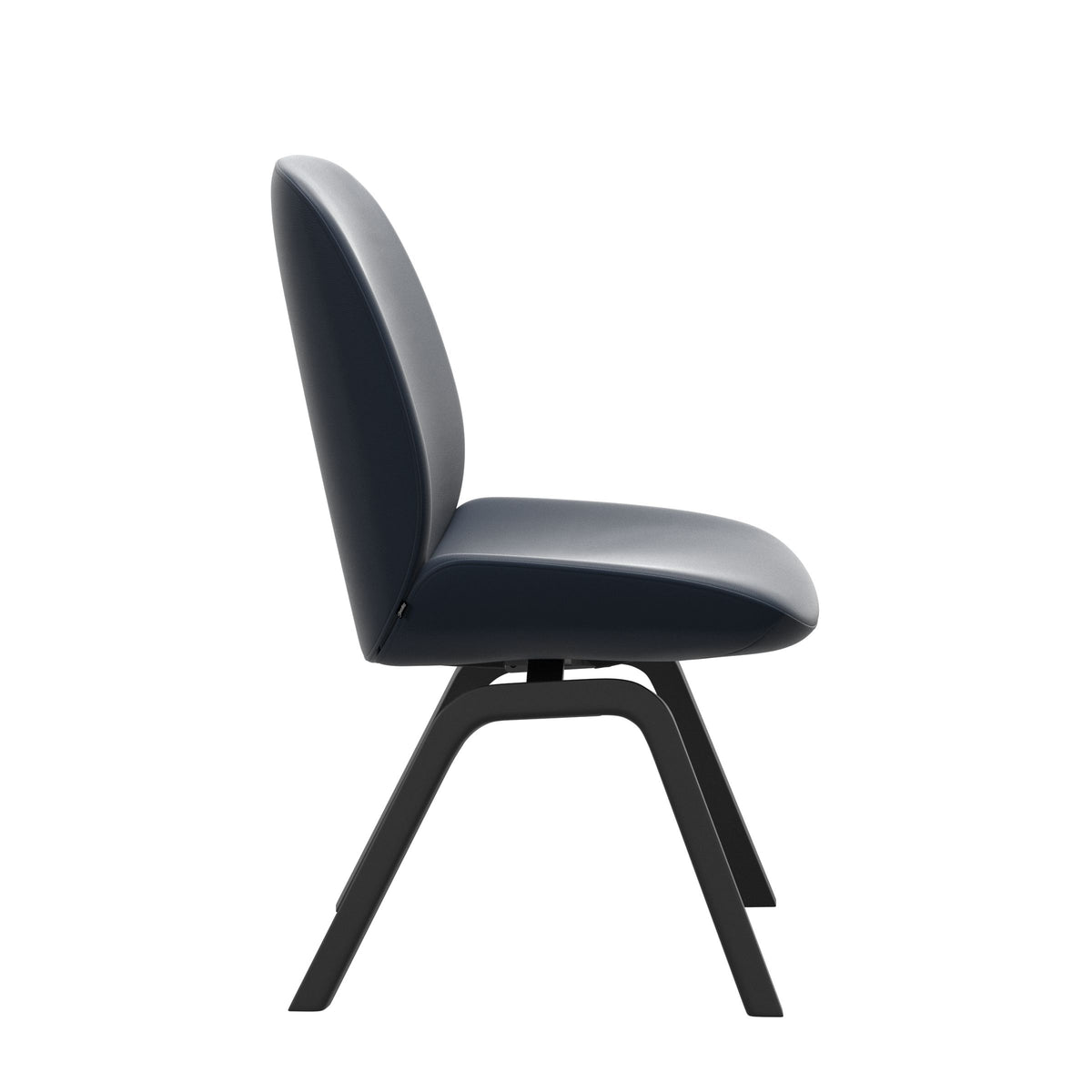 Bay Low Back Dining Chair - Paloma Oxford Blue - Black - Armless