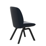 Bay Low Back Dining Chair - Paloma Oxford Blue - Black - Armless