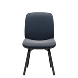 Bay Low Back Dining Chair - Paloma Oxford Blue - Black - Armless