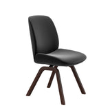 Bay Low Back Dining Chair - Paloma Black - Walnut - Armless