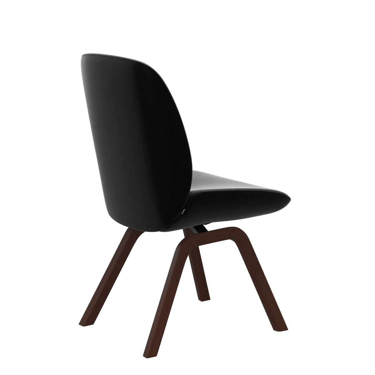 Bay Low Back Dining Chair - Paloma Black - Walnut - Armless