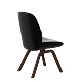 Bay Low Back Dining Chair - Paloma Black - Walnut - Armless