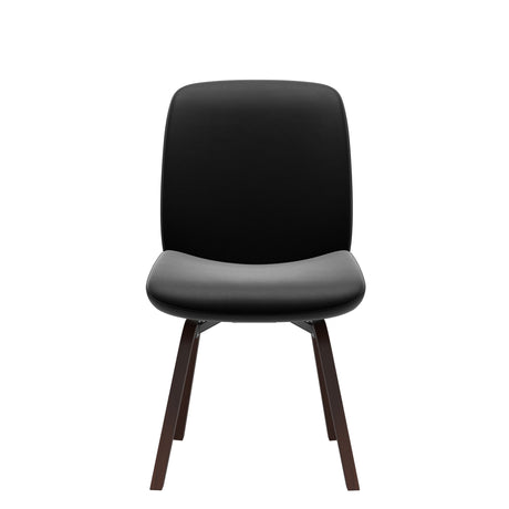 Bay Low Back Dining Chair - Paloma Black - Walnut - Armless