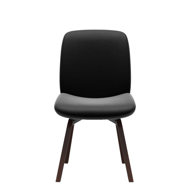 Bay Low Back Dining Chair - Paloma Black - Walnut - Armless