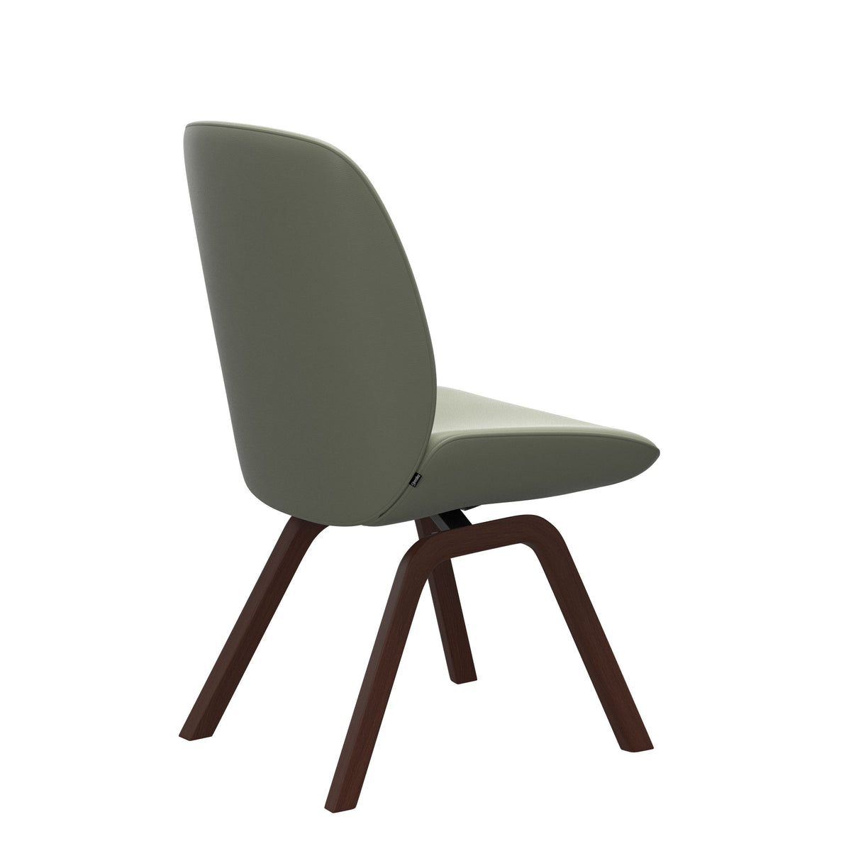 Bay Low Back Dining Chair - Paloma Shadow Green - Walnut - Armless