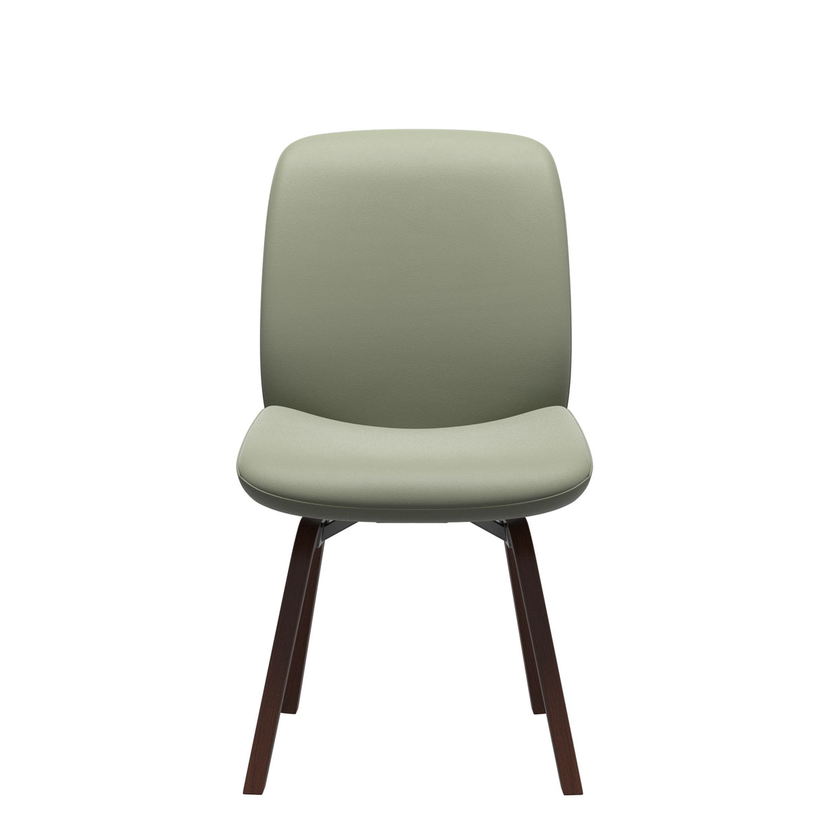 Bay Low Back Dining Chair - Paloma Shadow Green - Walnut - Armless