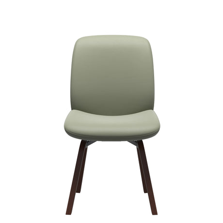 Bay Low Back Dining Chair - Paloma Shadow Green - Walnut - Armless