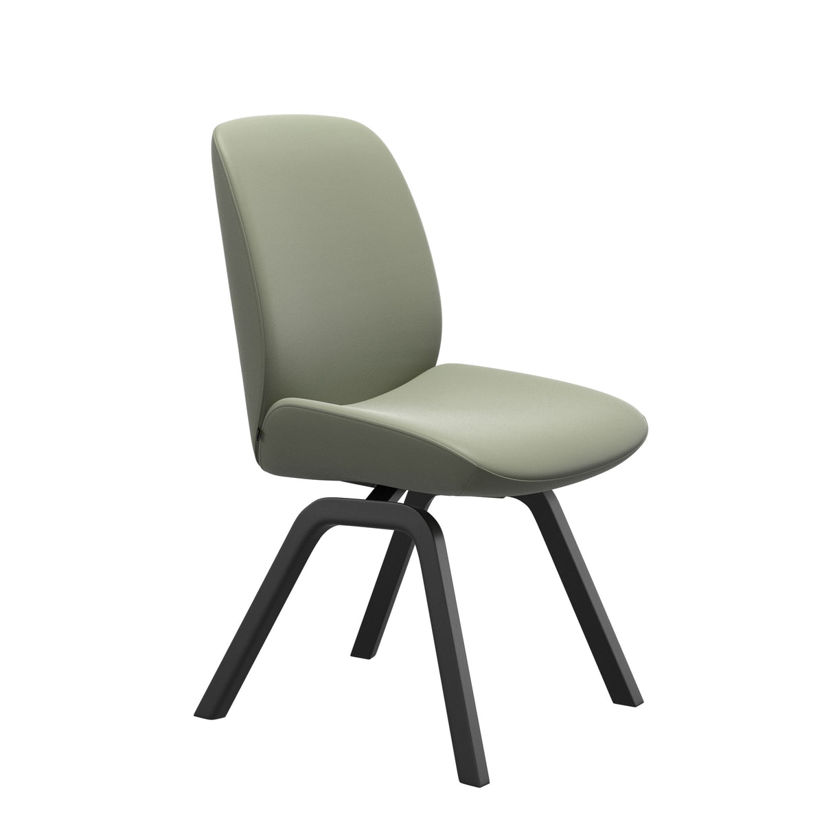 Bay Low Back Dining Chair - Paloma Shadow Green - Black - Armless