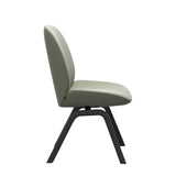 Bay Low Back Dining Chair - Paloma Shadow Green - Black - Armless