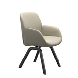 Bay Low Back Dining Chair - Paloma Light Grey - Black - Armchair