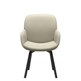 Bay Low Back Dining Chair - Paloma Light Grey - Black - Armchair
