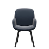 Bay Low Back Dining Chair - Paloma Oxford Blue - Black - Armchair