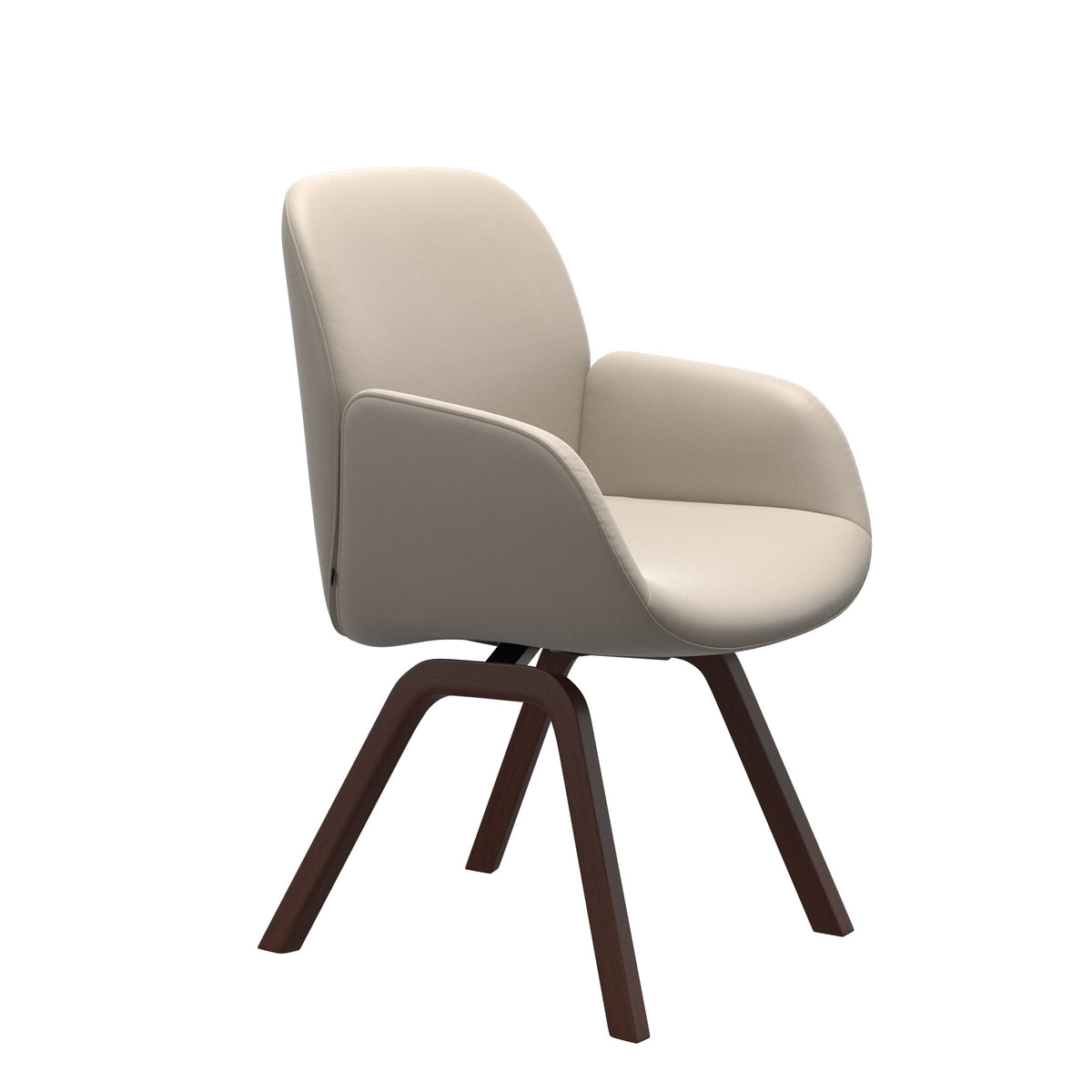 Bay Low Back Dining Chair - Paloma Fog - Walnut - Armchair