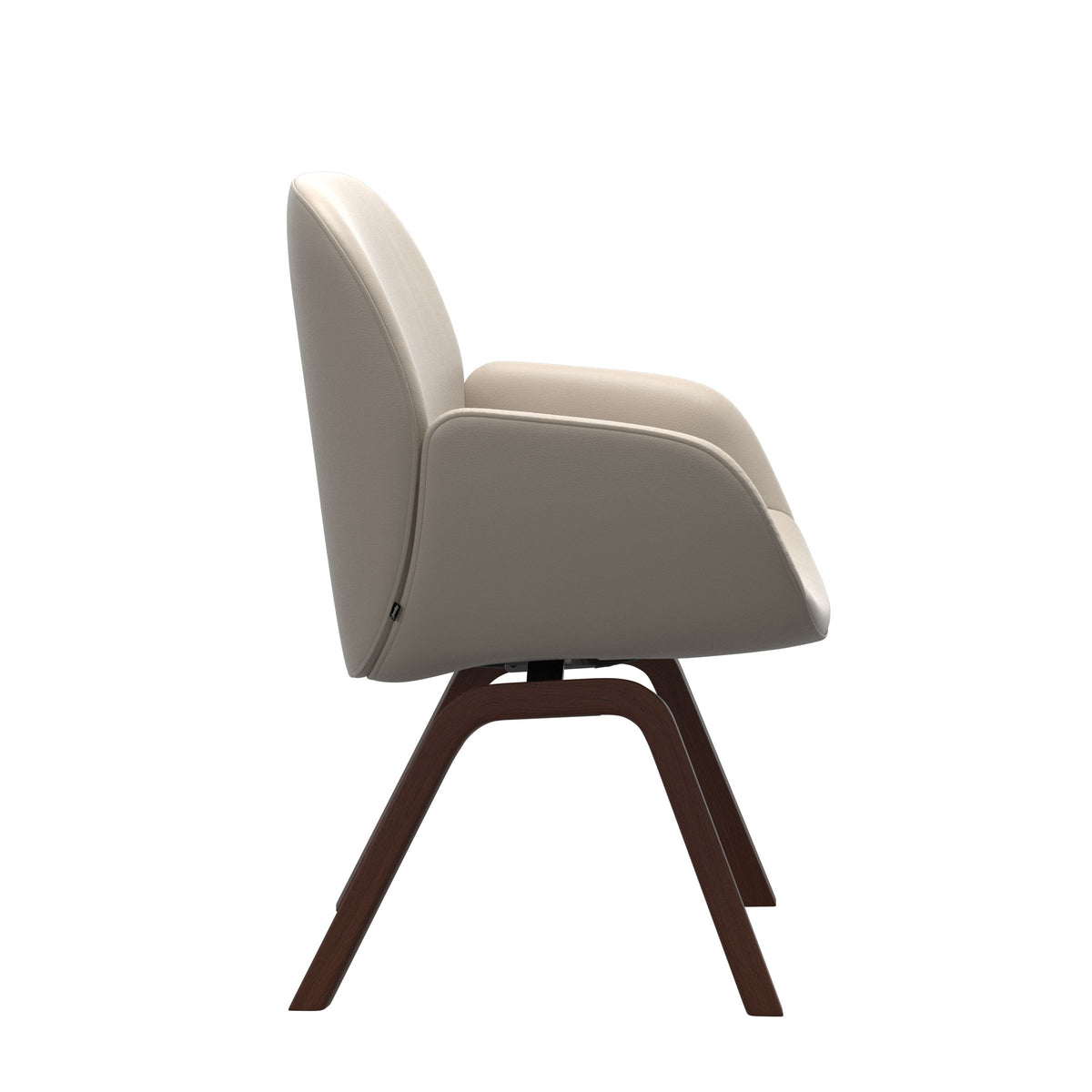 Bay Low Back Dining Chair - Paloma Fog - Walnut - Armchair