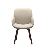 Bay Low Back Dining Chair - Paloma Fog - Walnut - Armchair