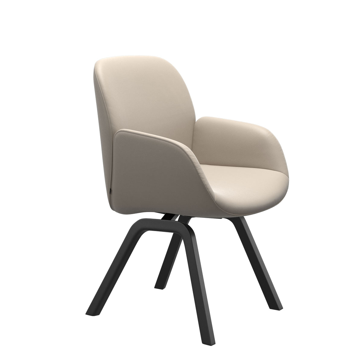 Bay Low Back Dining Chair - Paloma Fog - Black - Armchair