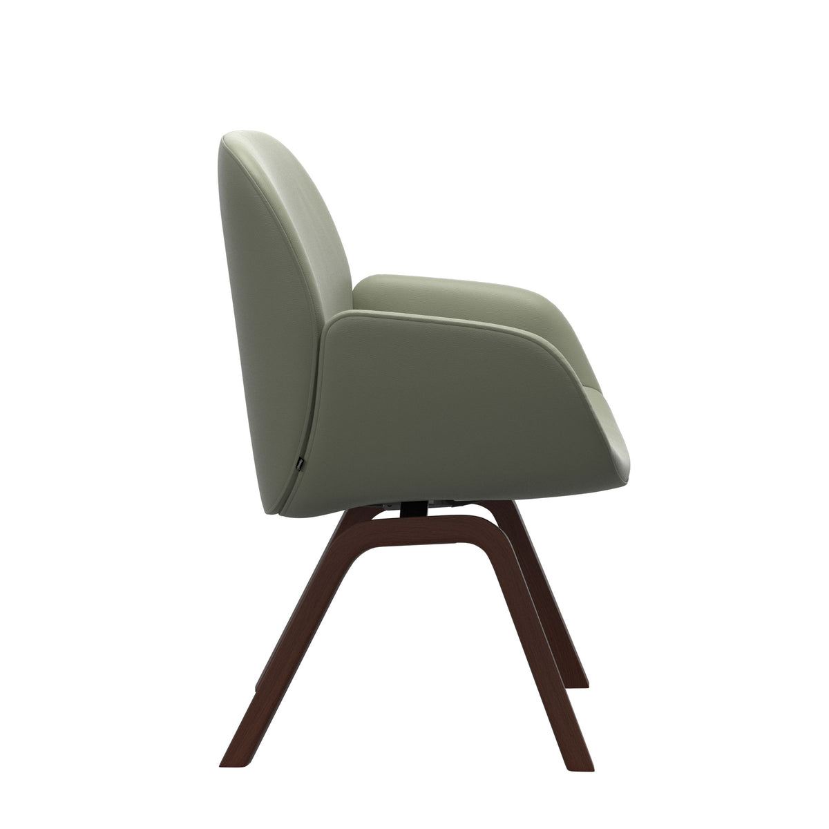 Bay Low Back Dining Chair - Paloma Shadow Green - Walnut - Armchair