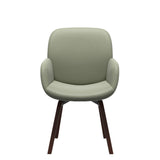 Bay Low Back Dining Chair - Paloma Shadow Green - Walnut - Armchair