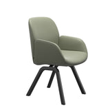 Bay Low Back Dining Chair - Paloma Shadow Green - Black - Armchair