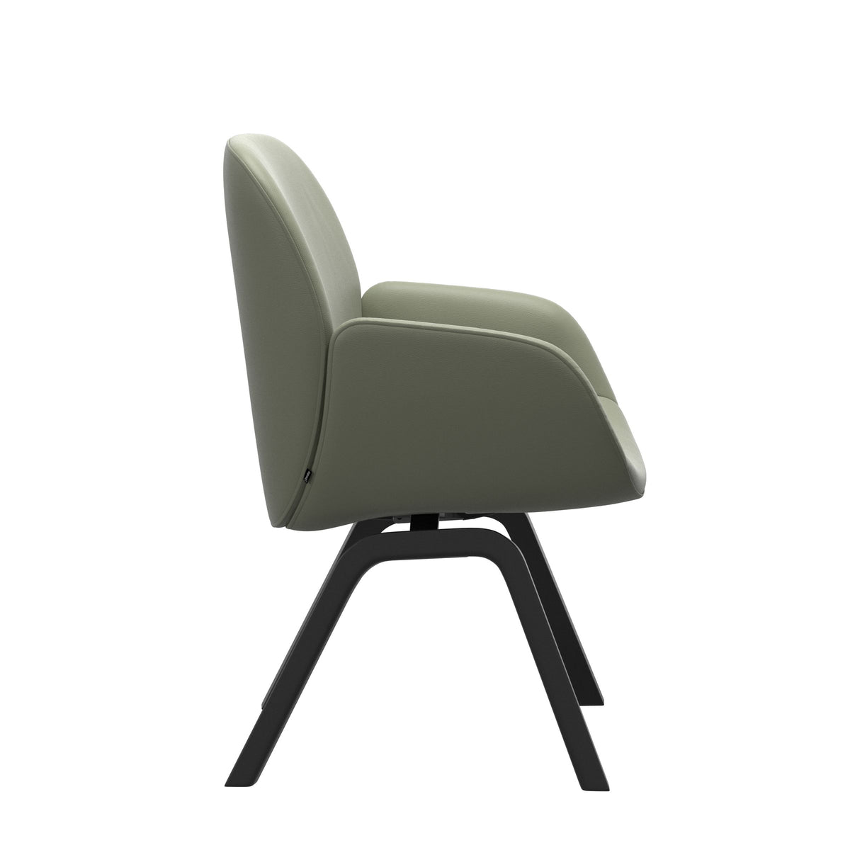 Bay Low Back Dining Chair - Paloma Shadow Green - Black - Armchair