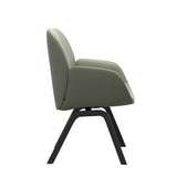 Bay Low Back Dining Chair - Paloma Shadow Green - Black - Armchair