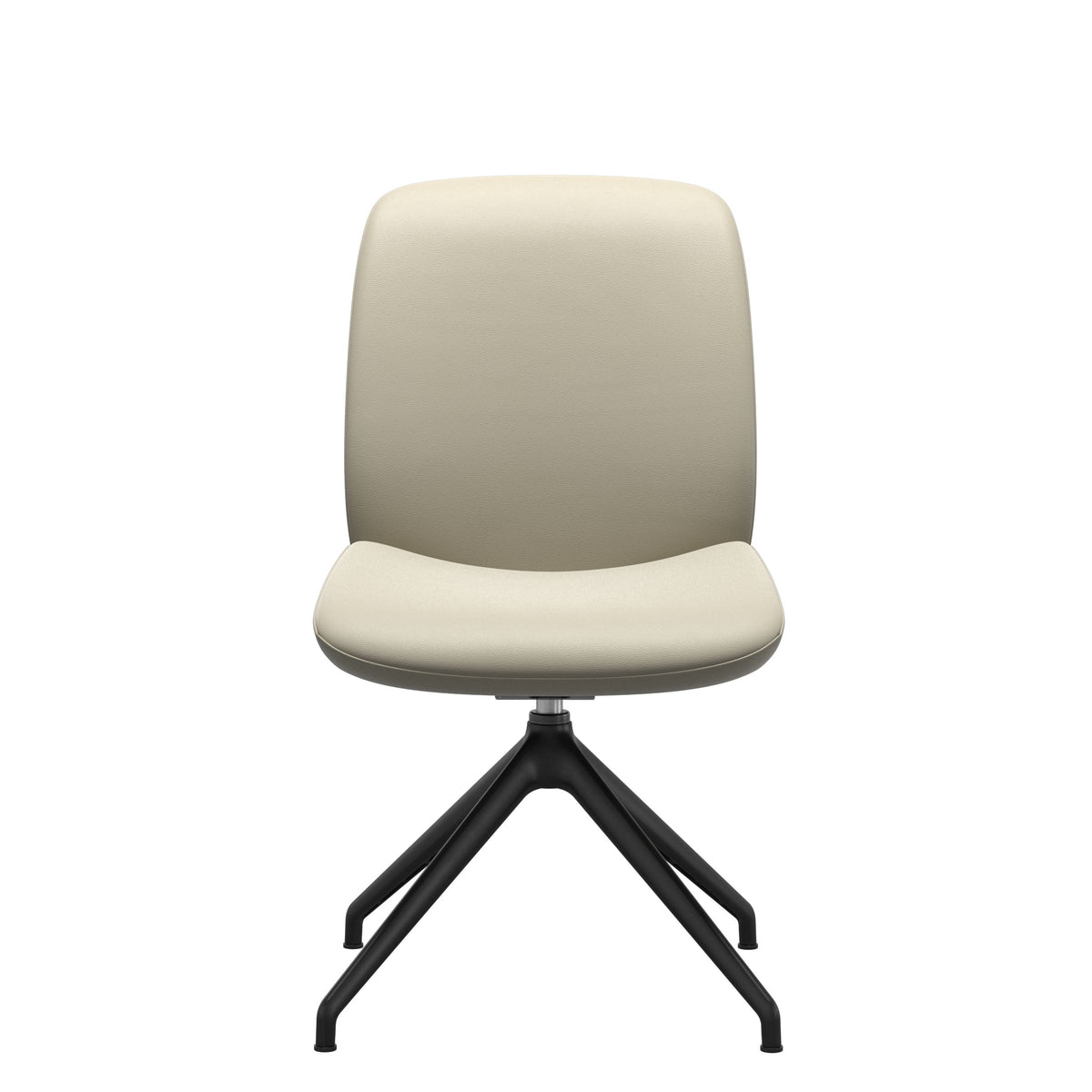 Bay Low Back Dining Chair - Paloma Light Grey - Matte Black - Armless