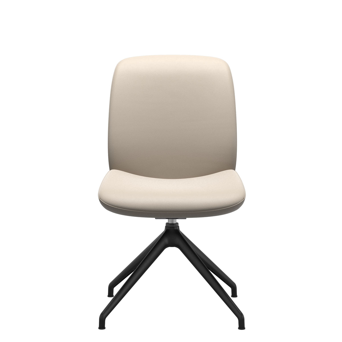 Bay Low Back Dining Chair - Paloma Fog - Matte Black - Armless