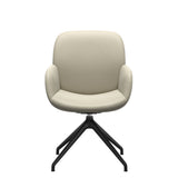 Bay Low Back Dining Chair - Paloma Light Grey - Matte Black - Armchair