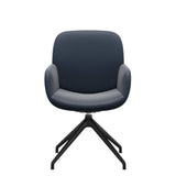 Bay Low Back Dining Chair - Paloma Oxford Blue - Matte Black - Armchair