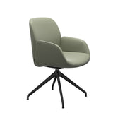 Bay Low Back Dining Chair - Paloma Shadow Green - Matte Black - Armchair