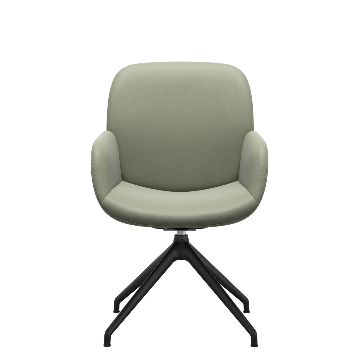 Bay Low Back Dining Chair - Paloma Shadow Green - Matte Black - Armchair