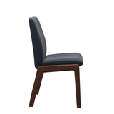 Laurel LB D100 - Paloma Oxford Blue - Walnut - Armless