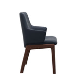 Laurel LB D100 - Paloma Oxford Blue - Walnut - Armchair