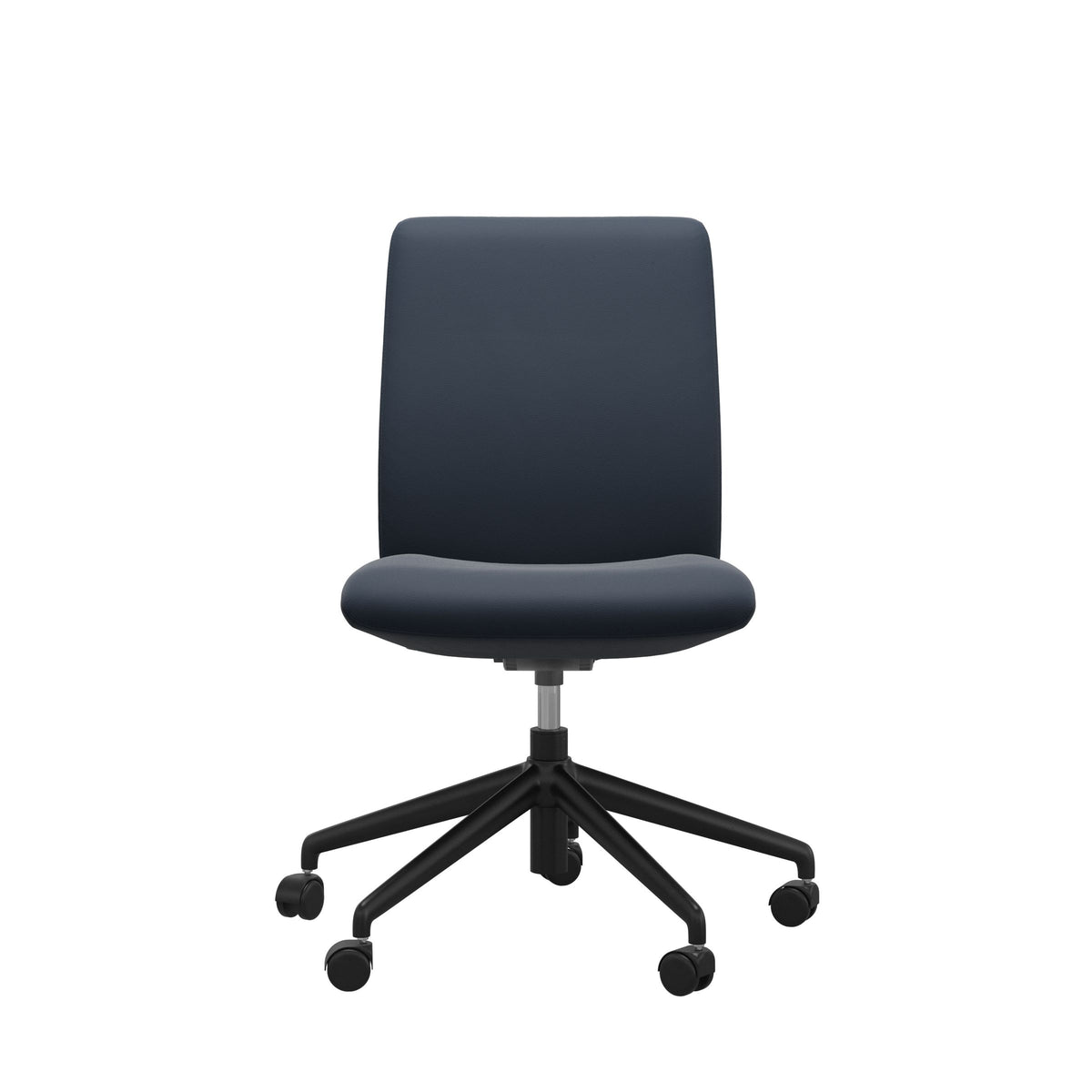 Laurel Home Office - Paloma Oxford Blue - Low Back - Armless