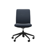 Laurel Home Office - Paloma Oxford Blue - Low Back - Armless