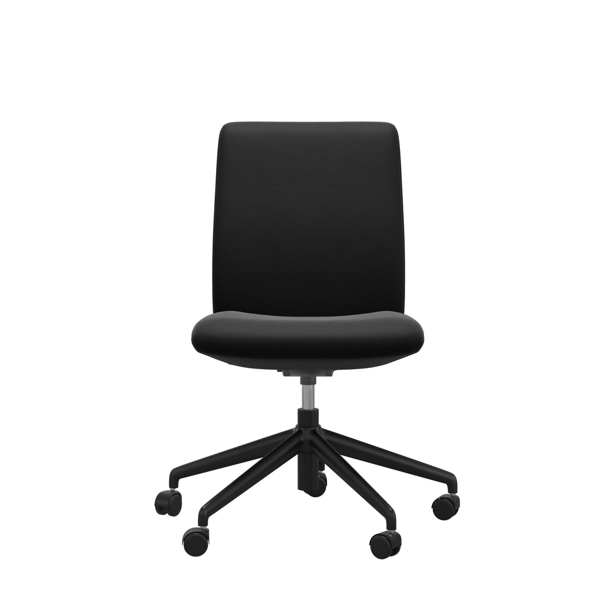 Laurel Home Office - Paloma Black - Low Back - Armless