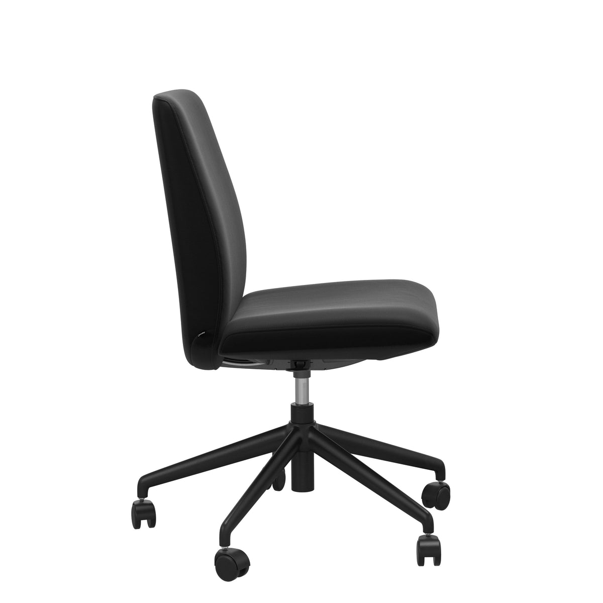 Laurel Home Office - Paloma Black - Low Back - Armless