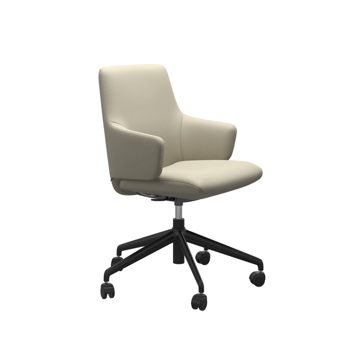 Laurel Home Office - Paloma Light Grey - Low Back - Armchair